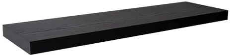 Velano Wandregal - Bücherregal - Schweberegal 79,5x23,5 Schwarz Holz | Regal Wand - Regalbrett - Küchenregal - Bücherregal Kinder - Deko Wohnzimmer - GewürzregalHolz - Wanddeko Regale Boho Deko