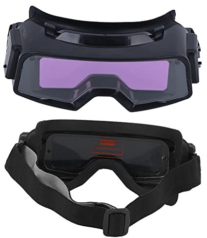 ZJchao Gafas de Soldadura, Gafas de Soldadura con Oscurecimiento Automático Gafas Protectoras para Soldador Casco de Soldador Pantalla de Atenuación Automática para Soldadura TIG MIG