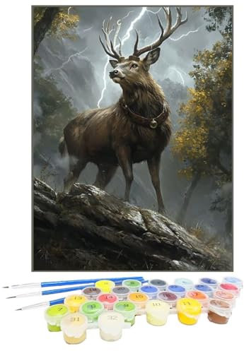 Malen Nach Zahlen Erwachsene Baum, Paint by Numbers Tier DIY mit Pinseln und Acrylfarben Handgemalt öLgemäLde Leinwand für Kreative Heimdekoration Geschenke für Frauen, Ohne Rahmen 50 x 70 cm 61-R
