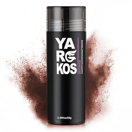 Instant Hair Thickening Fibers, Red Brown, Hair Building Fibers for Conceals Hair Loss, Instantly Hairline Filler Powder for Thinning Hair, Women Root Touch Up, Men Bald Spot Cover Up