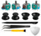 Uoww Analog Sticks Replacement Kit for PS4 PS5, 3D Joystick Kit Compatible Play Station 5 Controller, Thumbstick Caps with Screwdrivers, Pry Tool, Repair Tools Kit