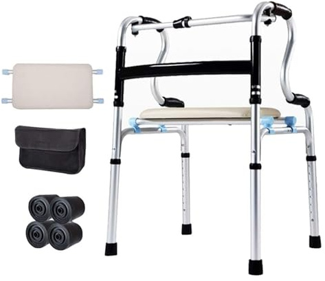 Faltbarer Gehrahmen, Gehgestell, Multifunktions-Gehhilfe, Gehhilfen-Stent, Slip-Faltbar, Maximale Belastung 360 Pfund