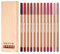 12PCS Waterproof Lip Liner Pencil Set – Matte Long Lasting Smudge-Proof Lipliners in Nude Brown & Pink for Versatile Lip Looks（Dark-12PCS）