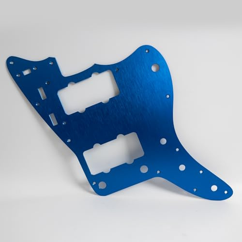 Für Fender Jazzmaster Schlagbrett aus gebürstetem Aluminium – 13-Loch-Ersatz, kompatibel mit amerikanischen/mexikanischen Standardmodellen, EMI-Abschirmung, eloxierte Oberfläche
