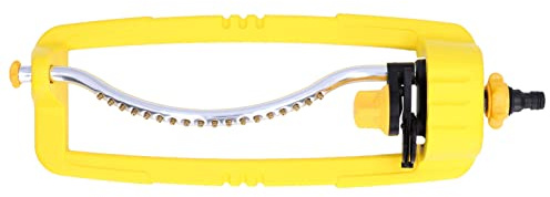 DIRBAK Oscillating Sprinkler 18 Holes Large Coverage Automatic Rotation Water Sprinkler for Lawns Gardens Wide Applications Plastic Aluminum Alloy 43 x 15.5 x 9cm