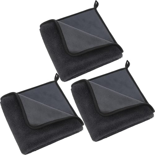 Salviette per la pulizia, confezione da 3 panni ad asciugatura rapida per doccia e auto, panni in microfibra per asciugare e pulire senza graffi, ideali per la casa e l'esterno