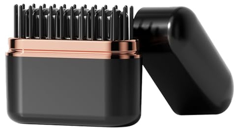 Strykkam = värmebeständigt stylingsverktyg, USB-uppladdningsbart | miniborste, negativt jonplattborste för kvinnor, skäggplattång för män och kvinnor,