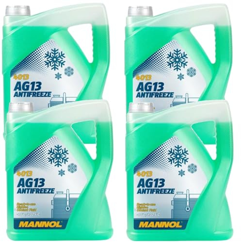SCT Germany 4x Kühlmittel (20 L) | AG13 Grün (fertigmischung bis 40°C), Kühlerfrostschutz