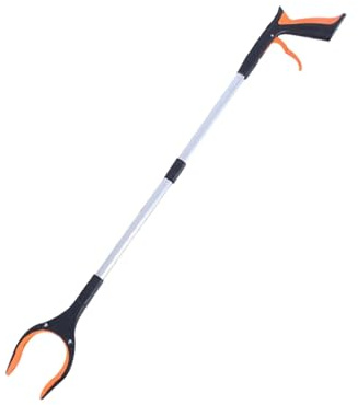 WSQHAO Recogedor de Basura, Herramienta Alcance, agarrador telescópico Plegable, Ayuda, Extensor Pinza, 2 uds para Jardín(Orange)