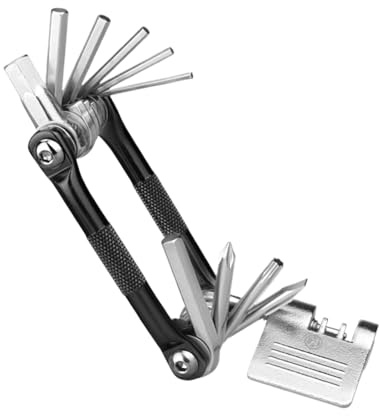 Krmoau Juego de herramientas para bicicleta, juego de herramientas de reparación de bicicletas, cuidado versátil portátil para el hogar, garaje, sendero, camping, viajes al aire libre