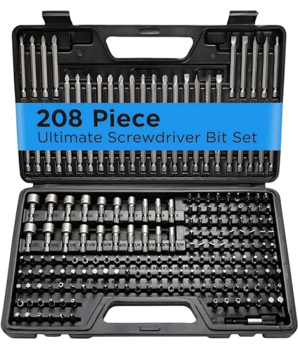 FERNVALE 208-Piece Screwdriver Bit Set – Professional Alloy Steel Power Drill Bits with Magnetic Holder, Quick-Release Adapters, Extension Bars and Heavy-Duty Storage Case