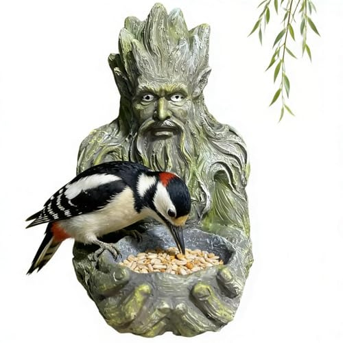 Mangiatoie Per Uccelli Selvatici,Stazione Di Alimentazione Scultorea Arte Da Giardino - Mangiatoia Per Passeri All'Aperto - Per Giardino Cortile Terrazzo E Portico