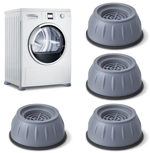 4 Pcs Anti Vibration Pads for Washing Machine, Universal Washer Anti Vibration Pads, Anti-Vibration Pad Washing Machine Stabilizer Support, Rubber Feet for Dryer & Furniture