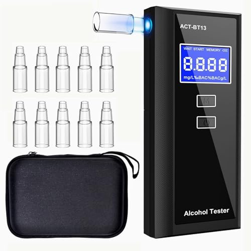 Swetfela Alkoholtester mit 10 Mundstücken Tragetaschee