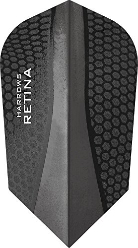 Harrows Retina schwarze Dart-Flights, schmal, 10 Sets