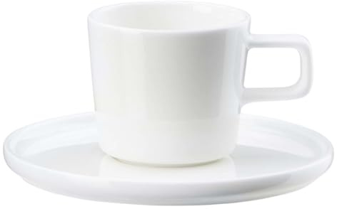 ASA OCO Espressotasse mit Unterteller Fine Bone China Weiß 0,08l, 2030013