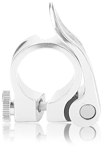 Collier de Serrage de Tige de Selle de 25,4 mm, en Aluminium antirouille pour Tige de Selle de 28,6 mm, dégagement Rapide (Argent)