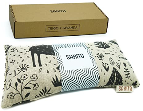 Saco Termico Microondas (25x12 cm) - Cojin Termico Natural para Dolores Menstruales - Uso Caliente o Frio - Gran Retencion de Calor - Tela de Primera Calidad - Aroma a Lavanda - Caja Incluida