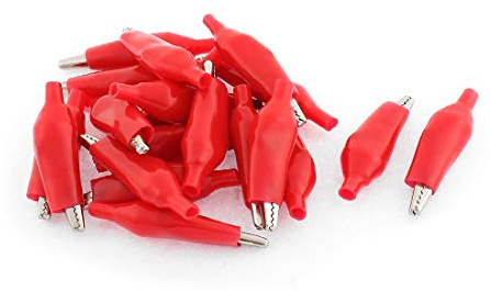 NEW LON0167 Morsetti a coccodrillo coccodrillo a coccodrillo da 20 pz(20pcs rote Abdeckung elektrische Testkrokodilkrokodilklemmen Klammern