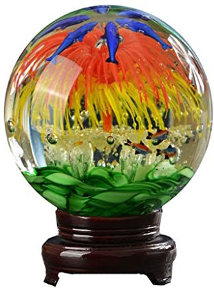 CHENMIAOMIAO Kristallkugel Dekokugel Farbe Kristall Ball Office Desktop Ornament Kreative Glas Dekoration Weihnachten Geburtstagsgeschenk Wohnzimmer Kristallkugel Blickende Weissagung oder Feng Shui