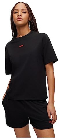 HUGO Women's Shuffle Loungewear_T Shirt, Black1, M