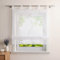 Heichkell Raffrollo mit Schlaufen Voile Tranparent Vorhang Bestickt Modern Raffgardine für Küche Wohnzimmer Schlafzimmer Sand BxH 100x140cm