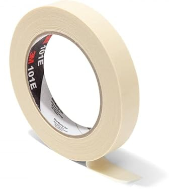 3M 101E - Cinta de papel para enmascarar, uso general, pintura, escritura a mano, etiquetado - papel engomado profesional original 3M, universal, (19 mm x 50 m)
