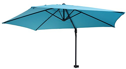 Mendler Wandschirm Casoria, Ampelschirm Balkonschirm Sonnenschirm, 3m neigbar, Polyester Alu/Stahl 9kg