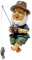 Garden Ornament Outdoor Fishing Gnome Statue Garden Naughty Gnomes Resin Garden Figurine Dwarf Sculpture Pond Ornaments for Garden Lawn Yard Balcony Porch Patio Decorations