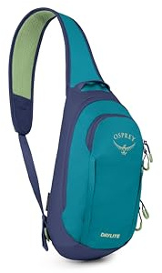 Osprey Daylite Shoulder Sling Bag – Compact Crossbody Sling Backpack for Everyday Carry, Festivals, and Travel – Lightweight, Comfortable Fit for Hands-Free Convenience, Blue Spikemoss/Alkaline