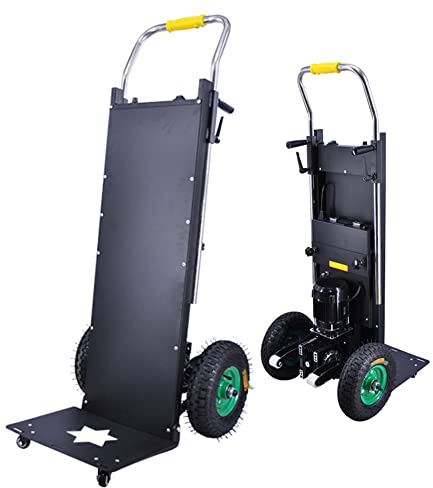 Carro Eléctrico Para Subir Escaleras, Carretilla De Mano Plegable Para Subir Y Bajar Escaleras Con Carga De 200 Kg, Carro Que Ahorra Mano De Obra Con Batería Extraíble De 48 V/22 Ah/Negro/850 W