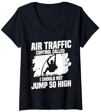 Womens Pole Vaulting Shoes Pole Vaulter Spikes Gloves Pole Vault V-Neck T-Shirt
