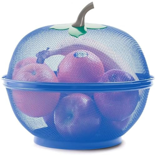 XEIJAYI Portafrutta, Cesto di Frutta Portafrutta in Acciaio Portafrutta Moderno Portafrutta Grande Tavolo Portafrutta Cesti for centrotavola di Frutta Cesto portaoggetti a Forma Decorativo(Blue)