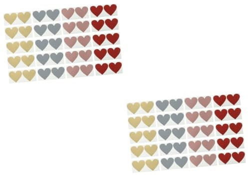 NUOBESTY 40blätter Herzförmige Scratch-off Aufkleber Selbstklebende Etiketten Für Karten Postkarten Und Und Roségold Für Hochzeiten Geburtstage Und Überraschungen