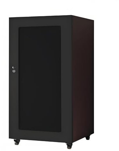 YQMHEZ 1/2/3/4-Ebenen-Audio Rack HiFi Regal, HiFi Rack und Phonoschrank, mit Glastüren, TV-Ständer und Stereoschrank for Wohn-, Gaming-, Aufnahmeraum(22.8x23.6x40.5)