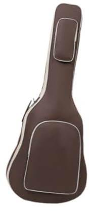 perfeclan 40 41 Zoll Gitarrenbag Akustische klassische Gitarrenkoffer weich mit Reißverschlüssen mit Griff und Taschen professioneller Rucksack tragbar, Braun