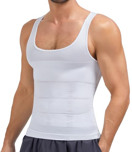 Wivzo Shapewear Bauch Weg Herren Elastische Unterhemd Herren Tight Kompressionsshirt Taillenformer Figurformend Body Shaper