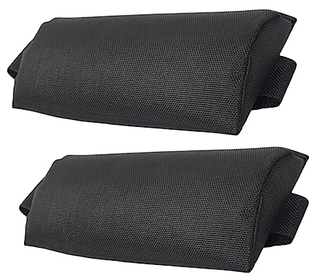 MUCKLILY 2 Reposacabezas Plegables para Sillones de Exterior Cojín Ergonómico de Soporte para Cabeza para Tumbonas Patio y Césped 2 Piezas