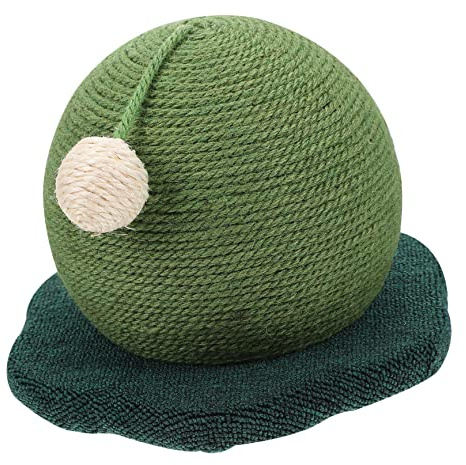 ROMISBABA Griffoir pour Chaton de Boule Corde à Griffer, Matériau Stable et Solide, Couleur Vert Foncé, Accessoire de Jeu Intérieur pour Chats, Adapté aux Félins Domestiques