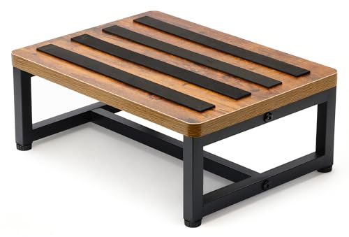 DiDiBirDi Wooden Step Stool with Non-Slip Surface and Non-Slip Foot Pad Design for Adults and Seniors,Suitable for Use at Stairwells, Bedrooms, Kitchens, Bathrooms