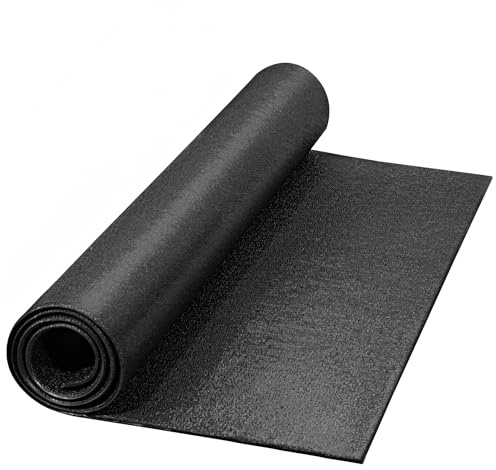 Fitvids Treadmill Mat 1/4 Thick Non-Slip Gym Mats Floor Protection Pad Compatible for Treadmills – Elliptical – 48Lx24W – Black