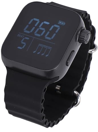 Asixxsix Vibrierende Metronom-Uhr, Verstellbar, 40–240 BPM, Tragbare Vibrierende Metronom-Armbanduhr für Sport, Laufen, Musik-Übungs-Tracker für Gitarre, Klavier, Schlagzeug