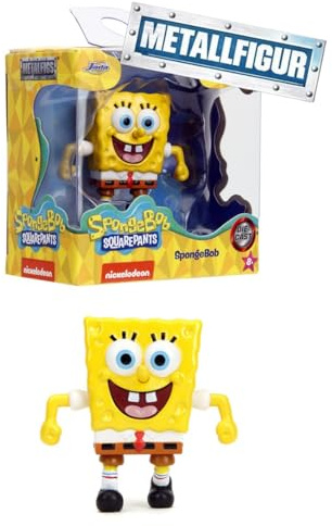 Jada Toys Spongebob Figur (1 Stück) - Sammelfiguren aus Metall (Spongebob) für Fans und Sammler ab 8 Jahre, ca. 6,5cm groß