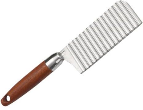 Veemoon Taglia Patate Ondulate in Acciaio 430 Manico Ergonomico per Patatine Fritte e Verdure Ondulate Utensile da Cucina per Insalate e Decorazioni Alimentari