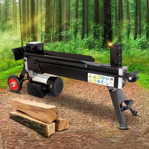 Fendeuse de bois hydraulique 8T, moteur entièrement automatique de 2200 W, fonctionnement à une main, diamètre de fendage de 5 à 400 mm, portable et facile à déplacer