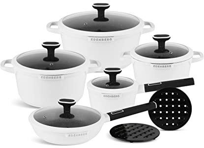 EDENBERG 12 TLG Topfset Induktion, Töpfe & Pfannen beschichtet, Kochtopf Set | induktions Töpfe Set, Kochtöpfe, Töpfe Induktion | Kochgeschirr Set, Topfset induktionsgeeignet