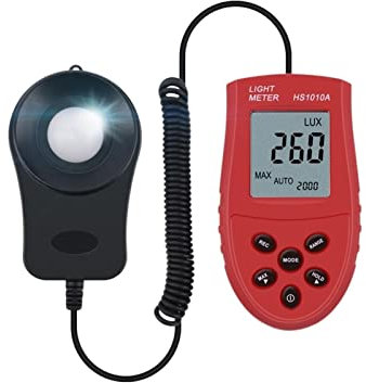 ERUKEI Mesureurs de lumière Luxmètres Numériques, Luminomètre Photomètre Luxmètre 3 Gamme 200 000