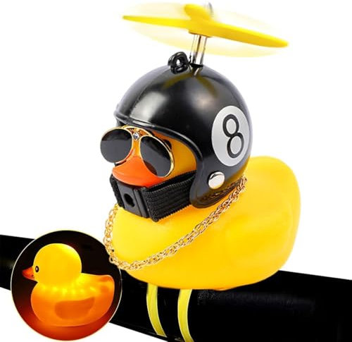 Tomedeks Fahrrad quietscheente, Fahrradhupe Kinder, fahrradklingel Kinder, Fahrrad Hupe, Rubber Bike deko (07 Gelb)