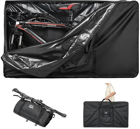 KEMIMOTO Fahrrad Transporttasche für 26-29 Zoll Faltrad Mountainbik, 900D Oxford wasserabweisend Fahrrad-Aufbewahrungstasche, Fahrradtasche Flugzeug, für Rennrad Klapprad