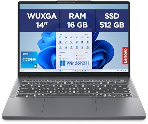 Lenovo IdeaPad Slim 3 14IRH10 - Ordinateur Portable 14'' WUXGA (Intel Core i5-13420H, RAM 16Go, SSD 512Go, Intel UHD Graphique, Windows 11 Home) Clavier AZERTY Français - Gris